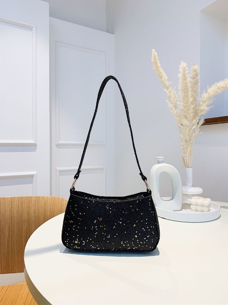 Glitter Sequin Decor Hobo Bag
