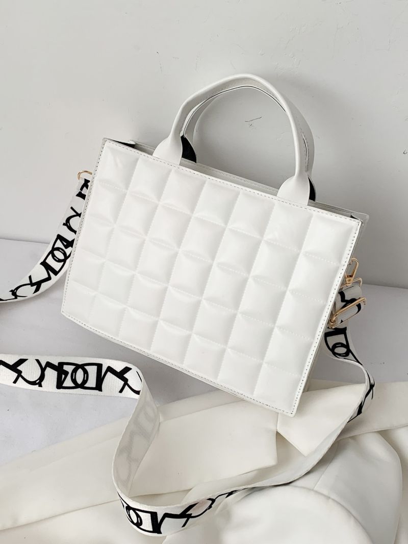 Quilted Pattern Square Bag