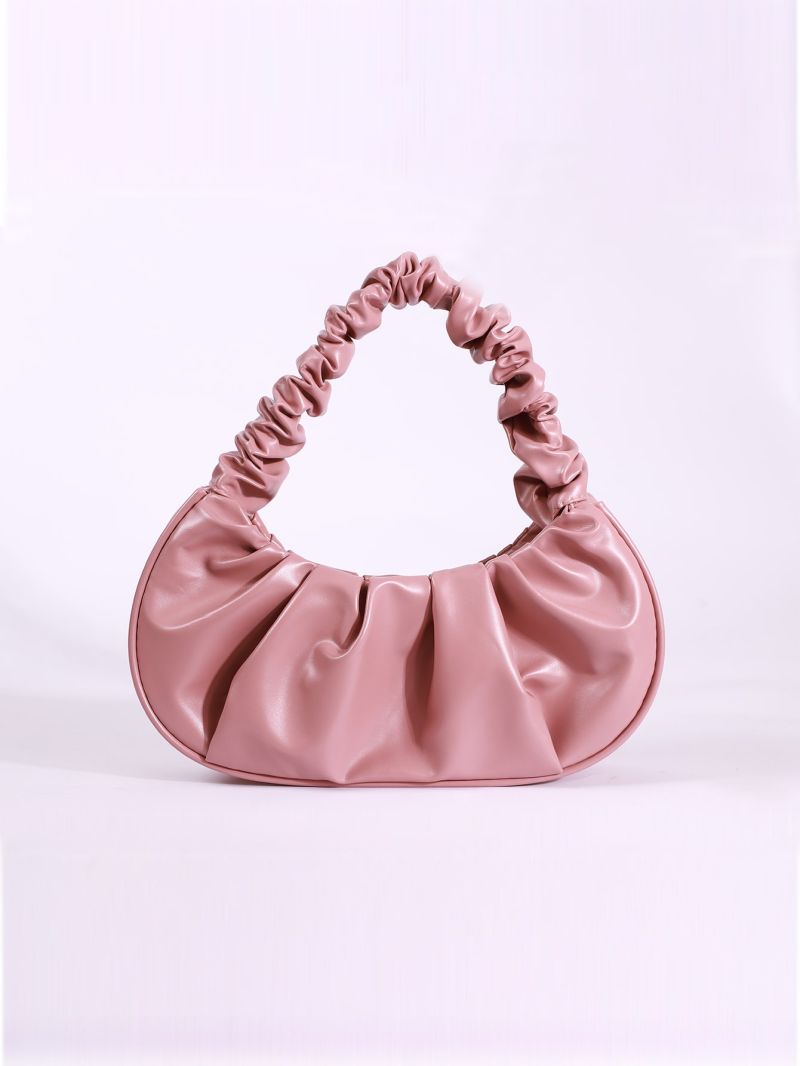 Ruched Baguette Bag
