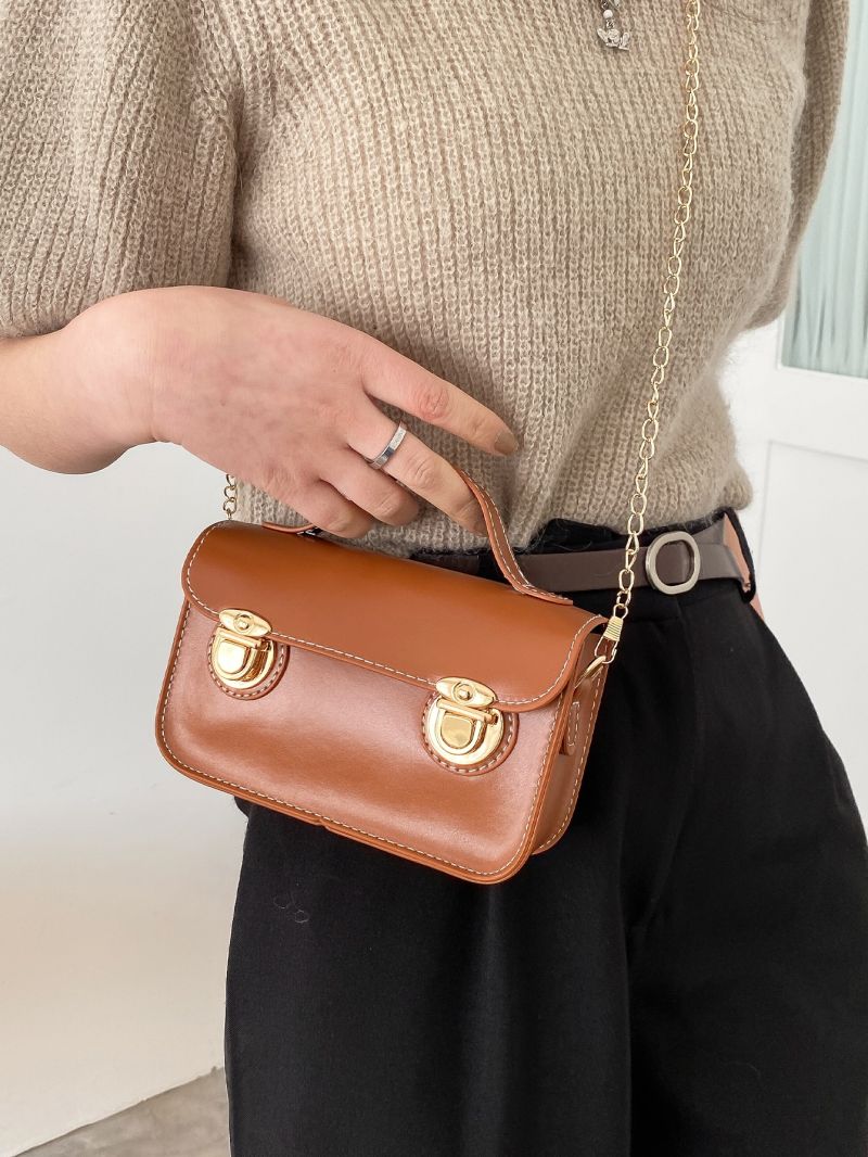 Mini Minimalist Push Lock Square Bag