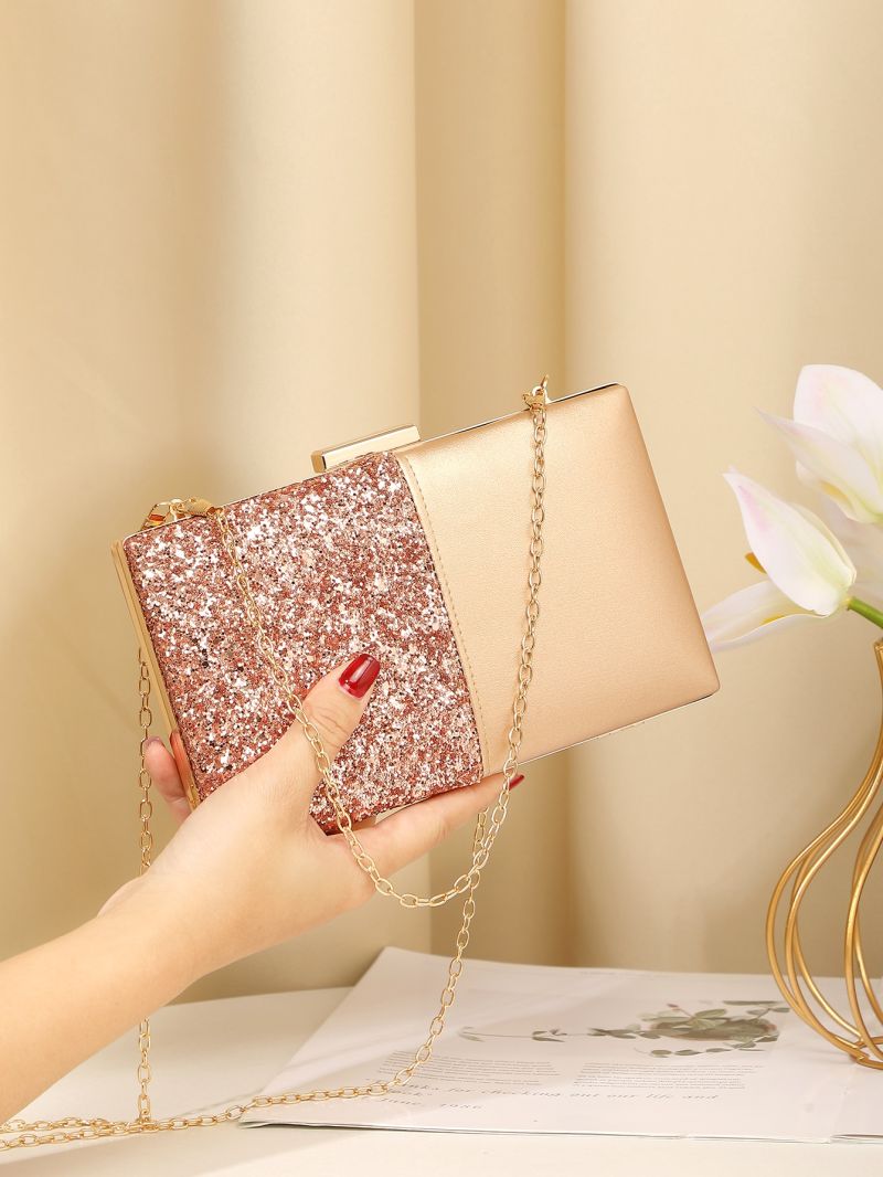 Mini Sequin Decor Chain Box Bag