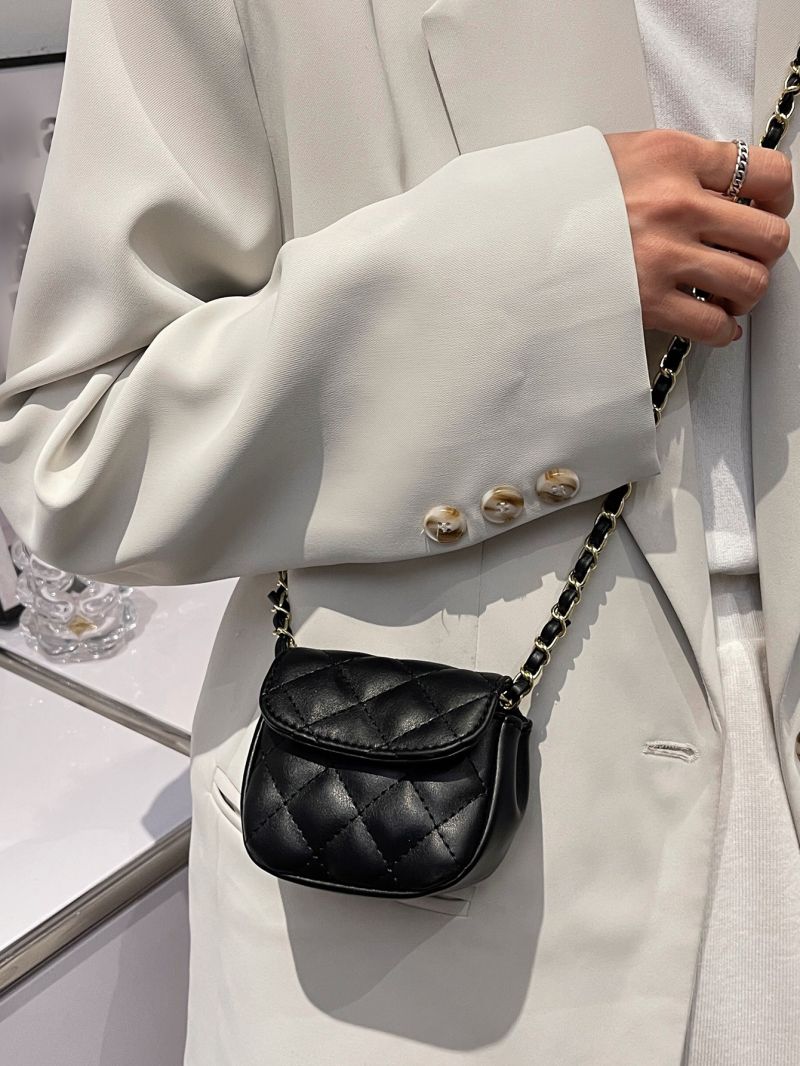 Mini Quilted Flap Square Bag