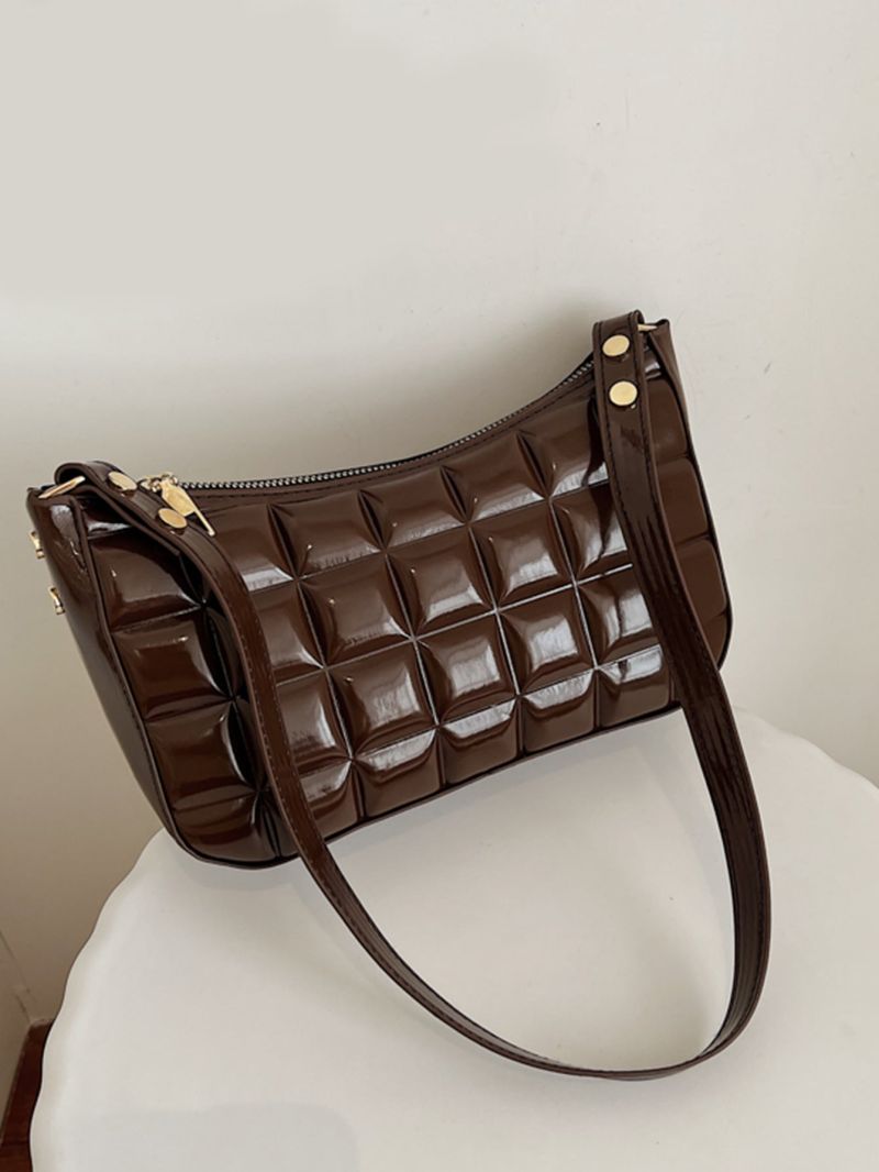 Minimalist Embossed Detail Baguette Bag