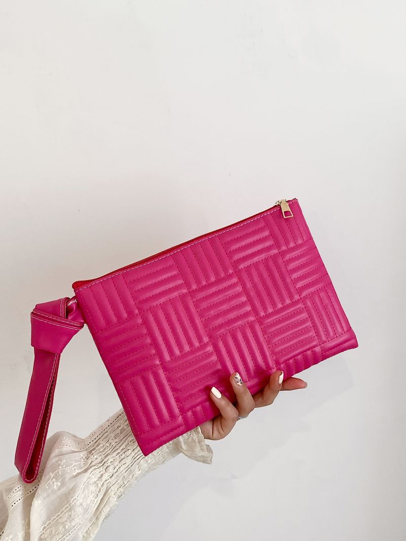 Minimalist Stitch Detail Square Bag