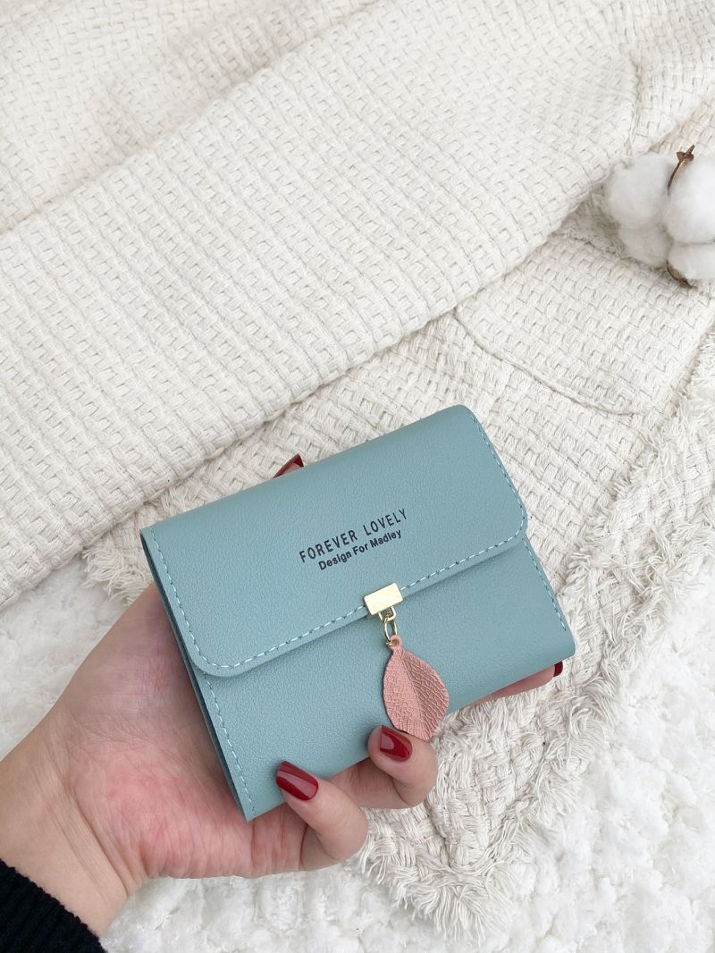 Letter Graphic Fold Small Wallet