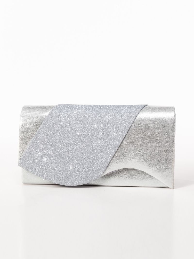 Mini Metallic Glitter Decor Chain Square Bag