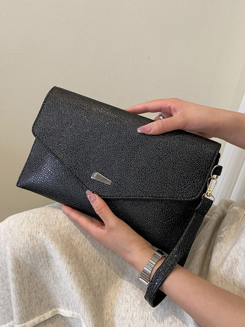 Minimalist Snap Button Square Bag