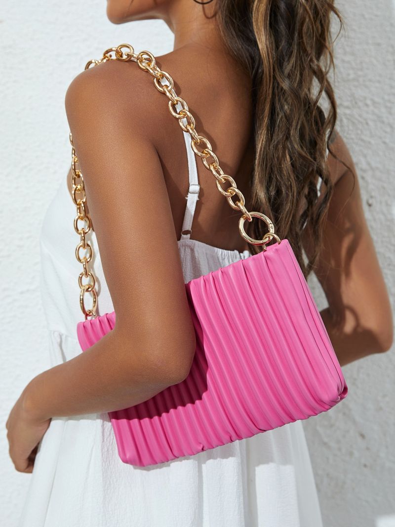 Minimalist Chain Ruched Bag