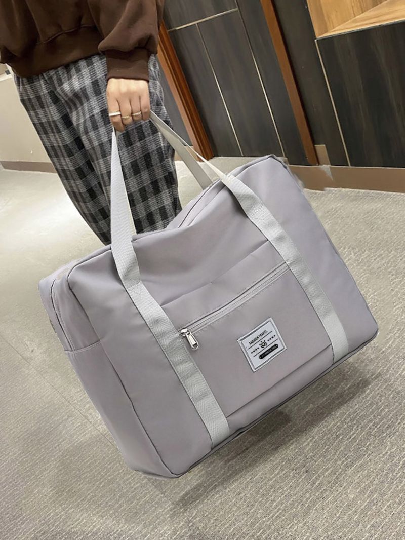Letter Patch Large Capacity Duffle Bag