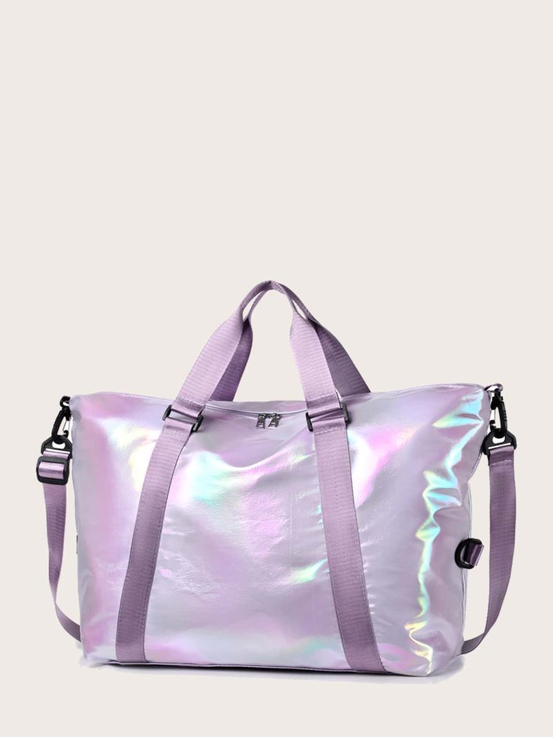 Holographic Double Handle Duffel Bag