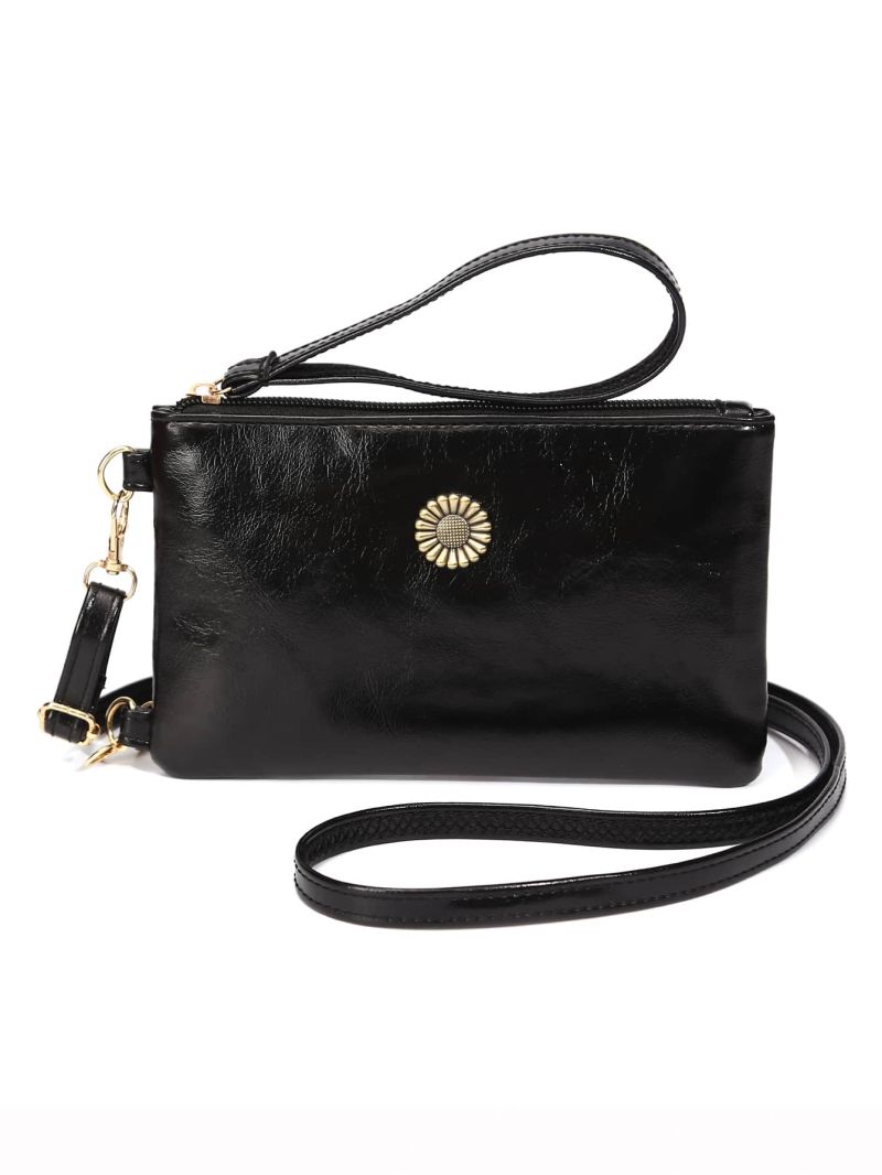 Flower Decor Touch Screen Phone Wallet