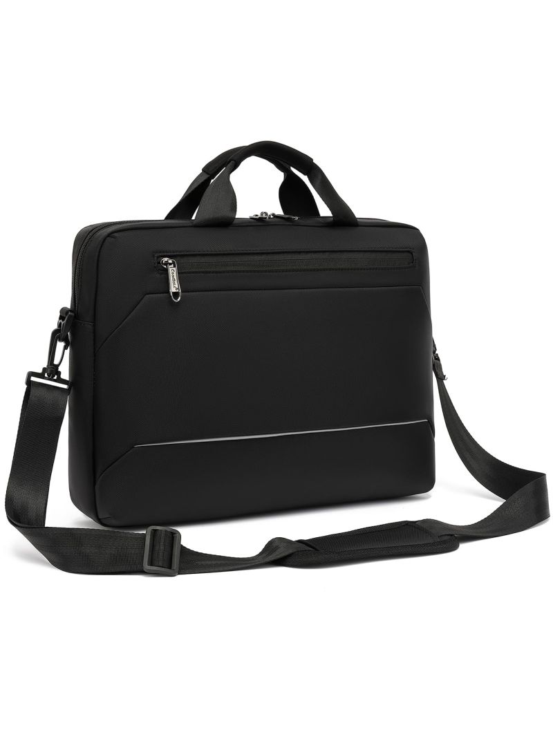 Men Contrast Piping Briefcase