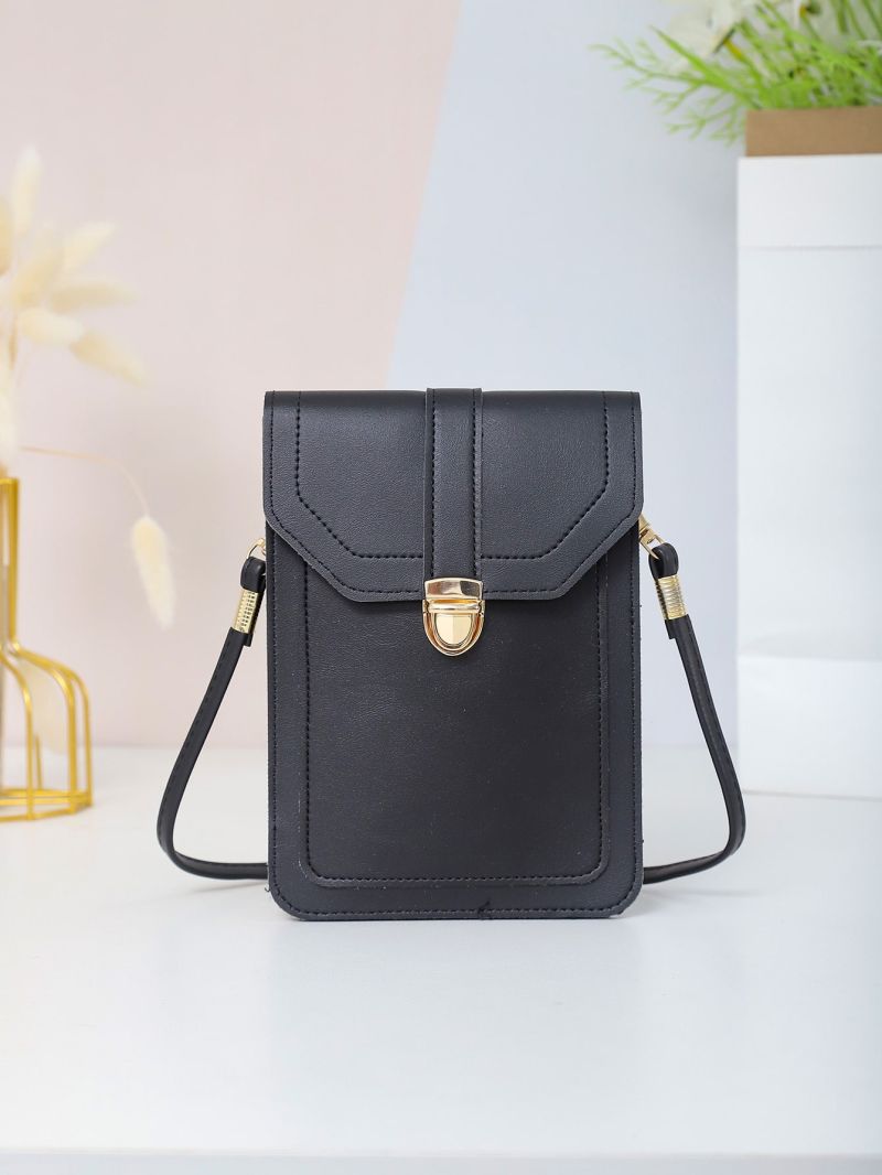 Push Lock Flap Phone Wallet