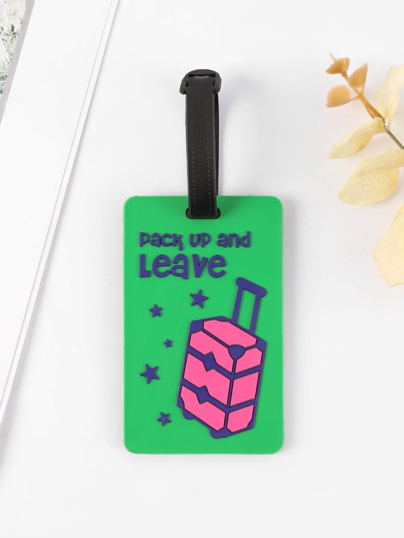 Letter Graphic Luggage Tag