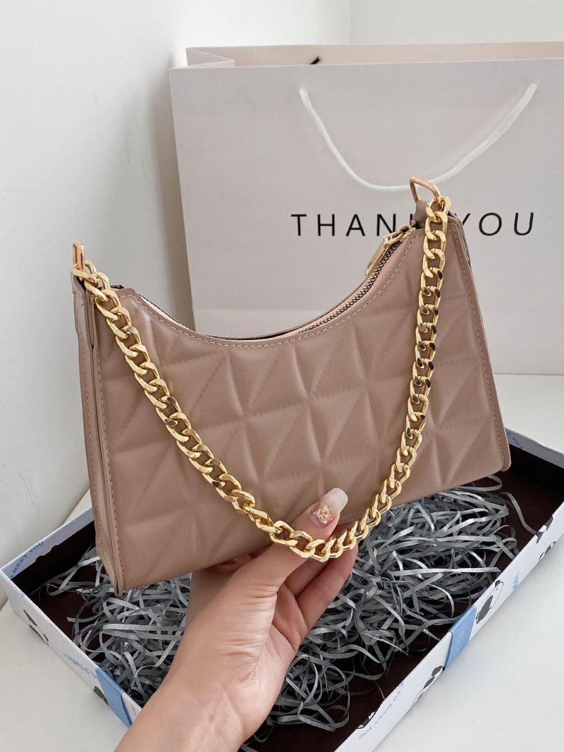 Minimalist Stitch Detail Baguette Bag