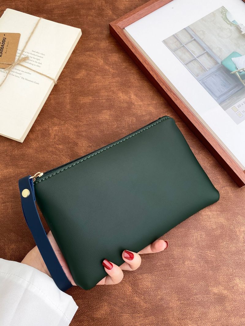 Minimalist Square Bag With Wristlet