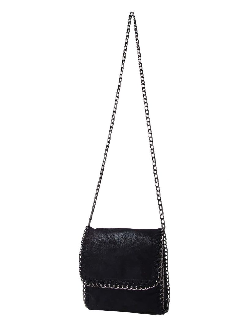 Mini Stitch Detail Flap Chain Square Bag