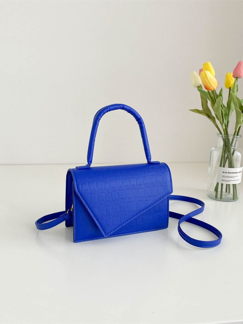 Mini Crocodile Embossed Flap Square Bag