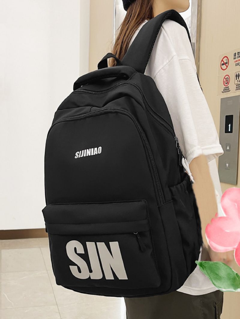 Letter Graphic Functional Backpack