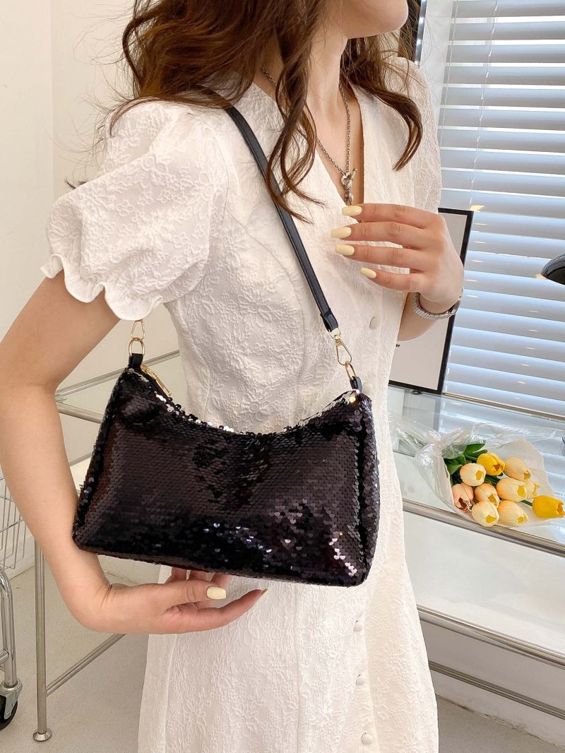 Medium Hobo Bag Sequin Decor