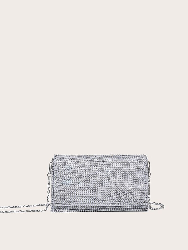 Mini Rhinestone Decor Chain Evening Bag
