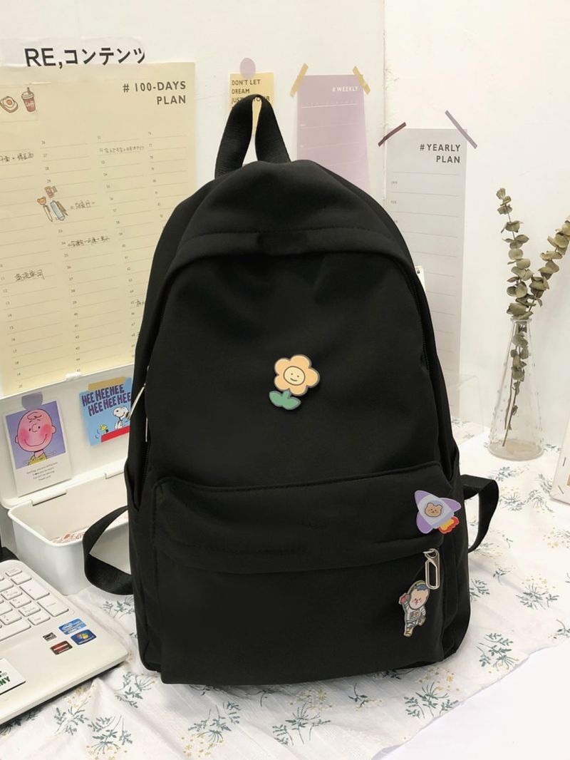 Badge Decor Backpack