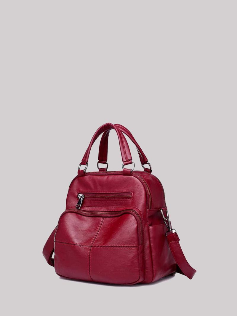 Vintage Design Multi-zip Backpack