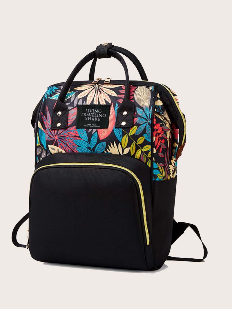 Leaf Print Baby Nappy Backpack