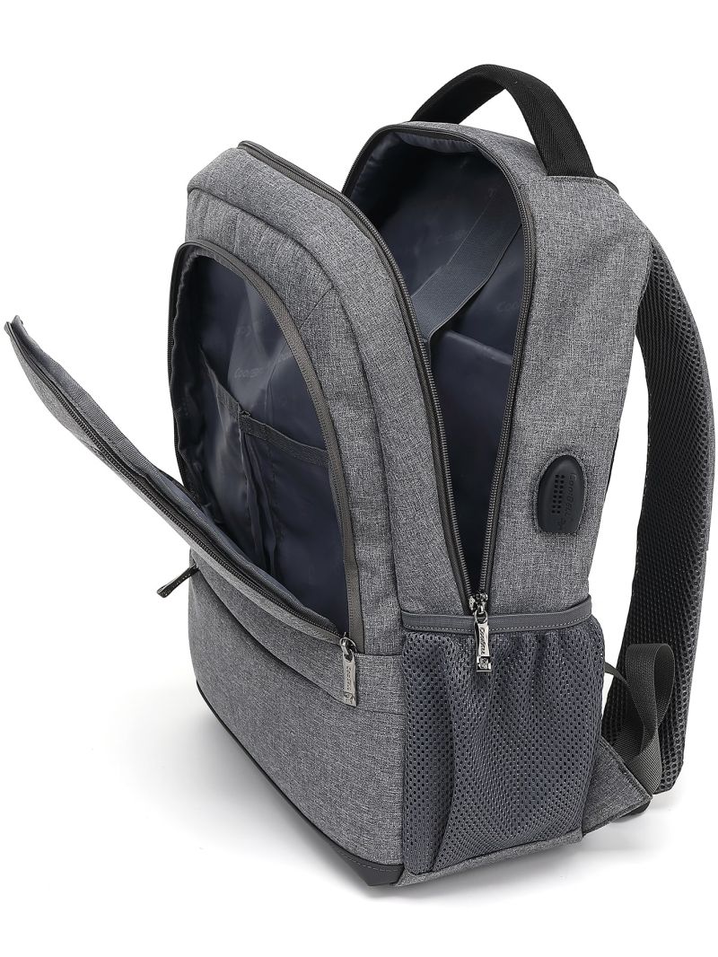 USB Charging Port Design Functional Backpack With Adjustable Strap