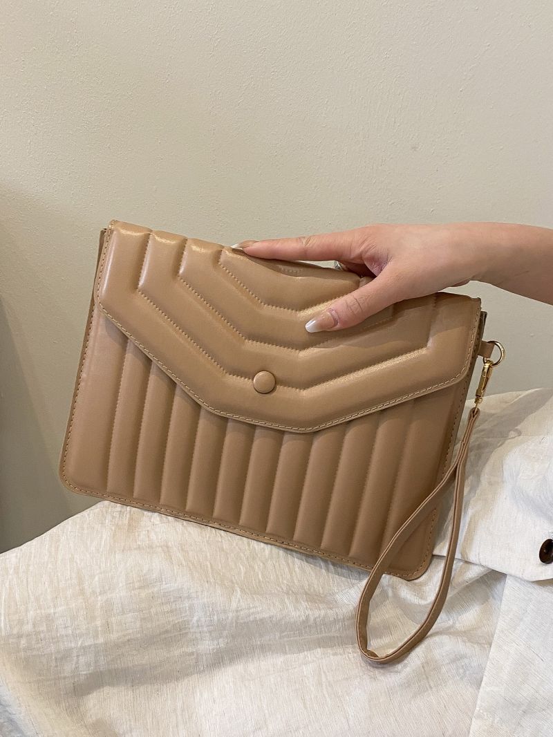 Chevron Pattern Flap Square Bag