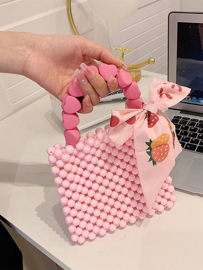 Mini Twilly Scarf Decor Beaded Square Bag