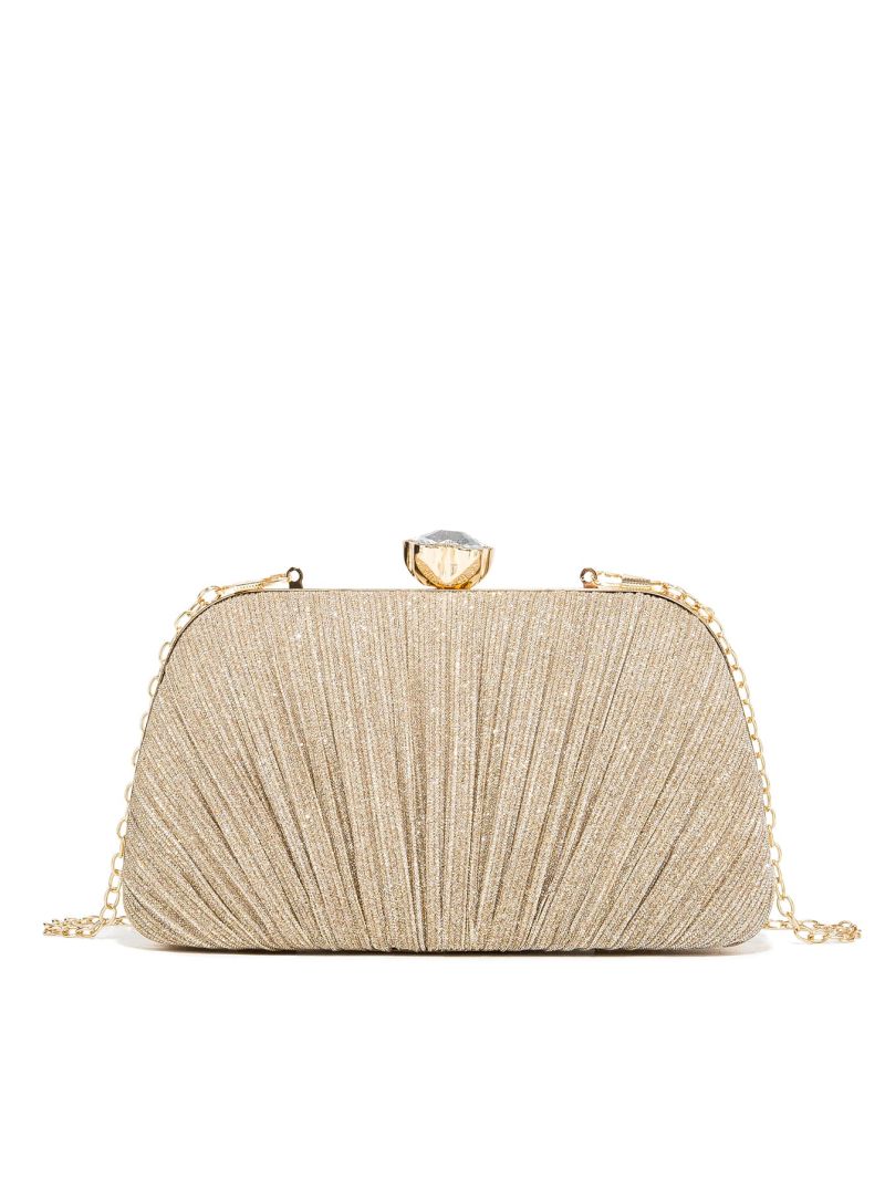 Rhinestone Decor Glitter Chain Evening Bag