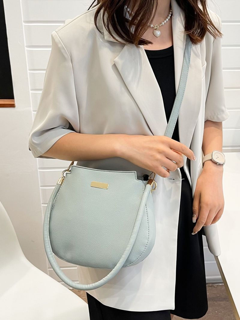 Minimalist Metal Decor Saddle Bag