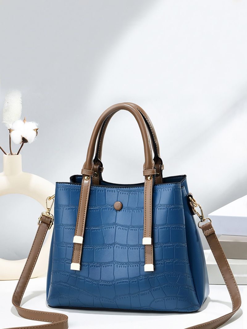 Crocodile Embossed Square Bag