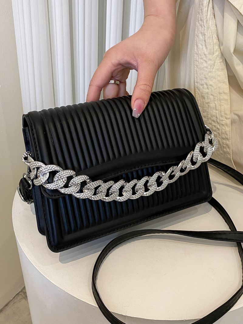 Minimalist Chain Decor Square Bag