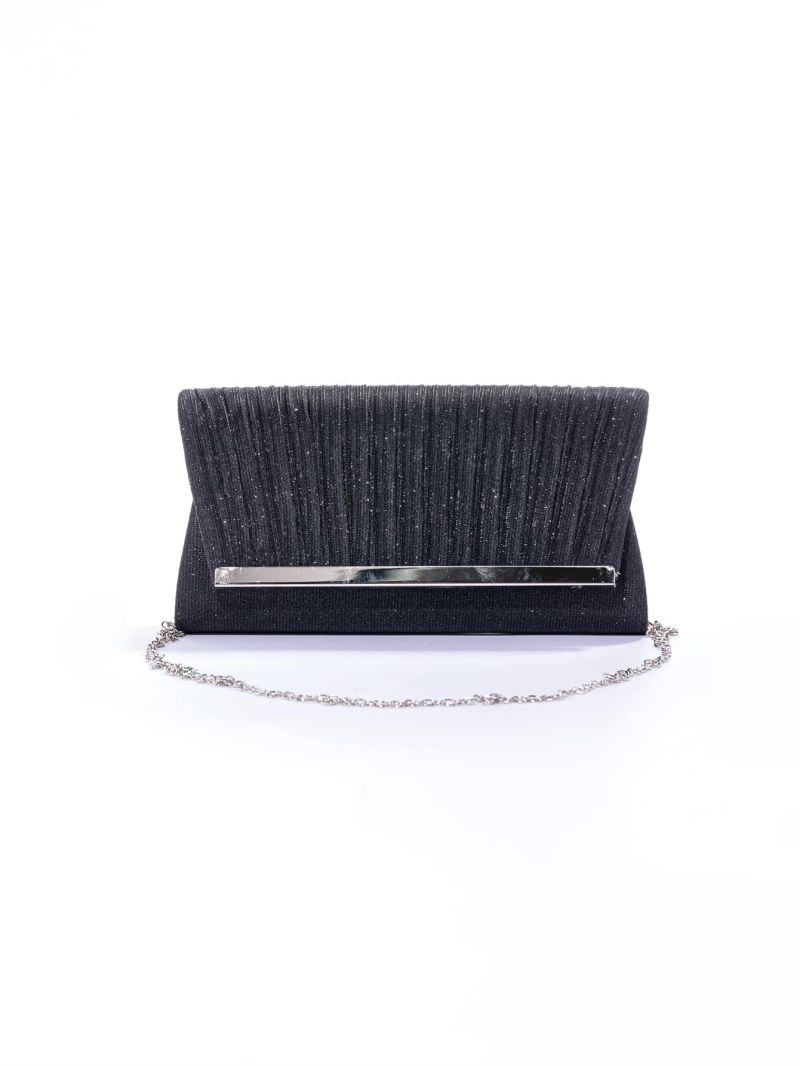 Glitter Metal Detail Square Bag