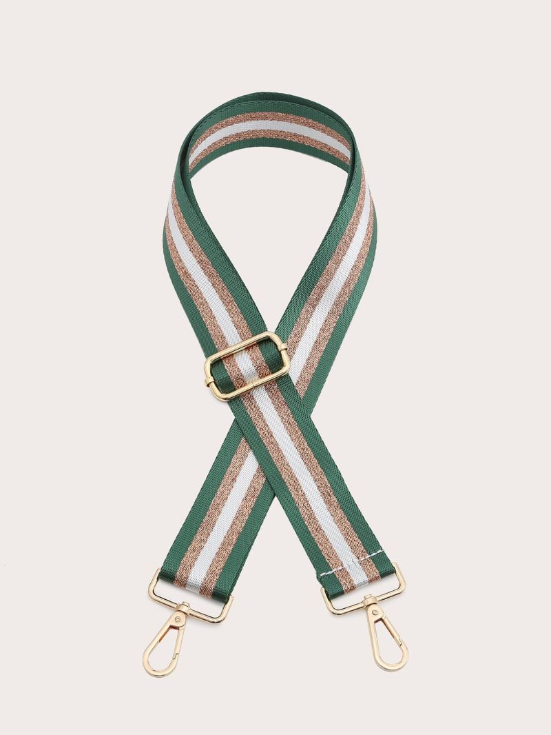 Striped Pattern Colorblock Bag Strap