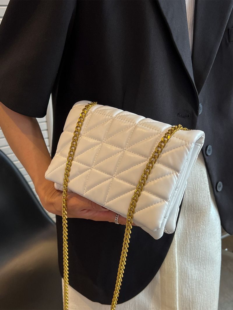 Mini Quilted Detail Chain Flap Square Bag