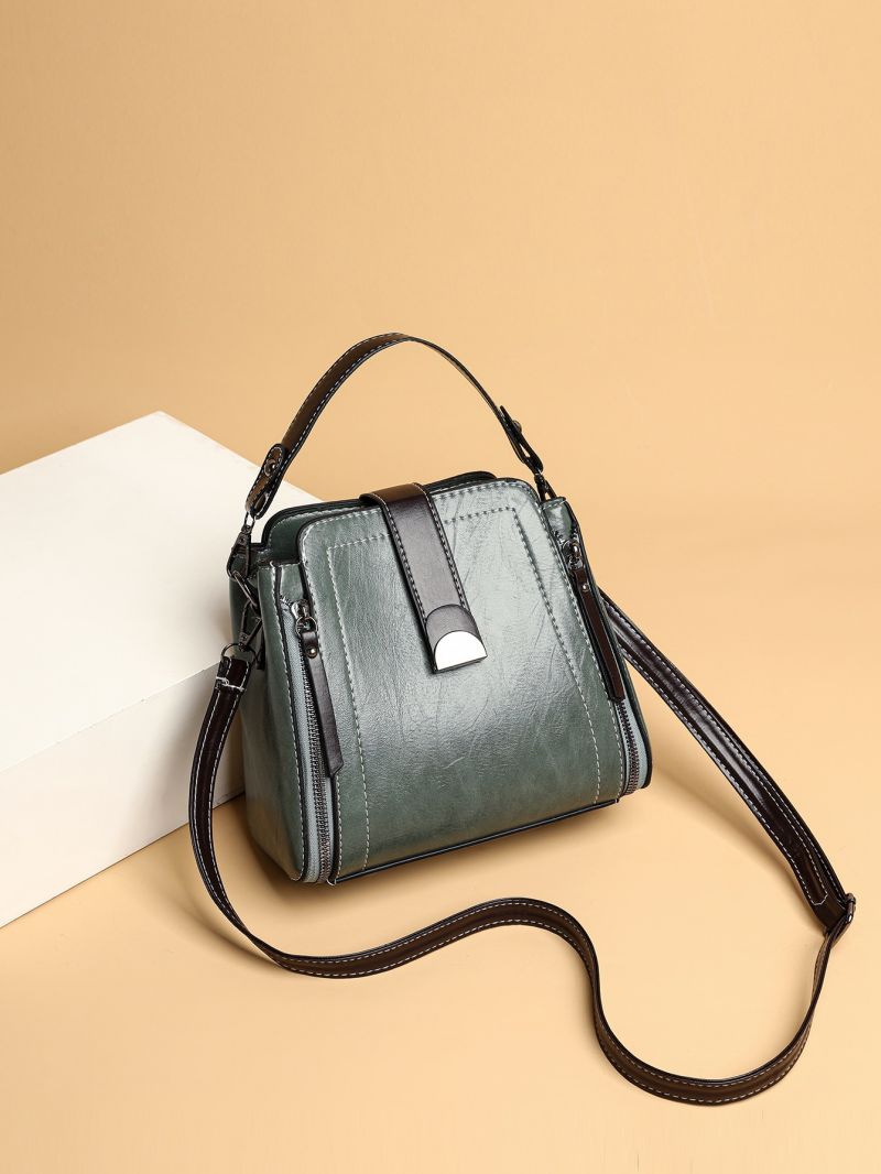 Mini Two Tone Twist Lock Bucket Bag