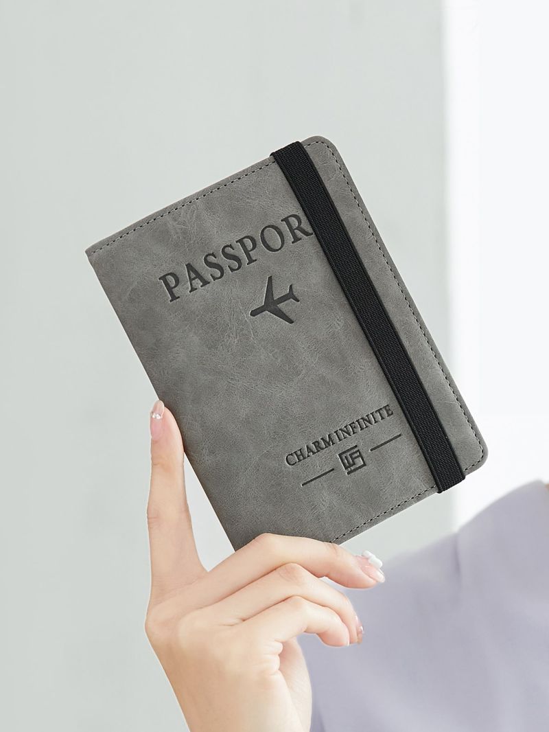 Rfid Passport Case Letter Pattern For Travel