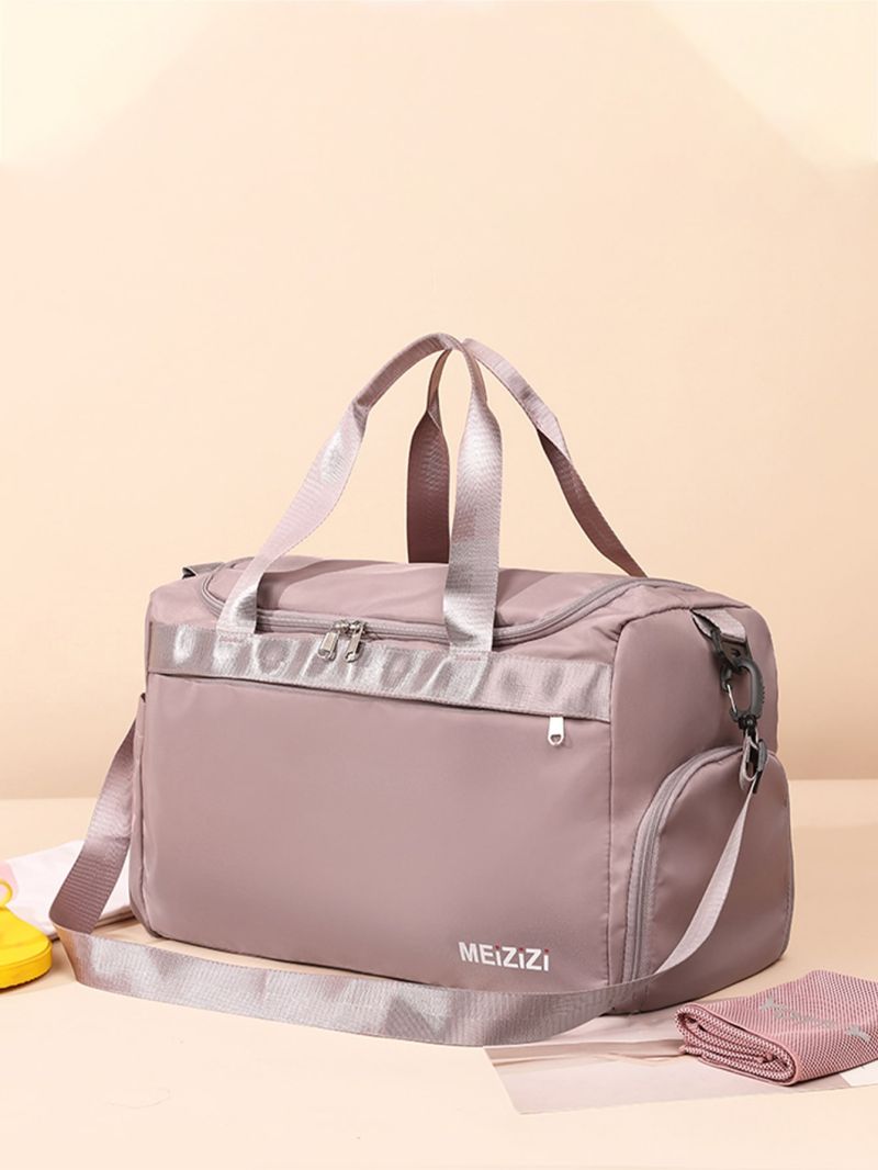 Letter Graphic Double Handle Duffel Bag