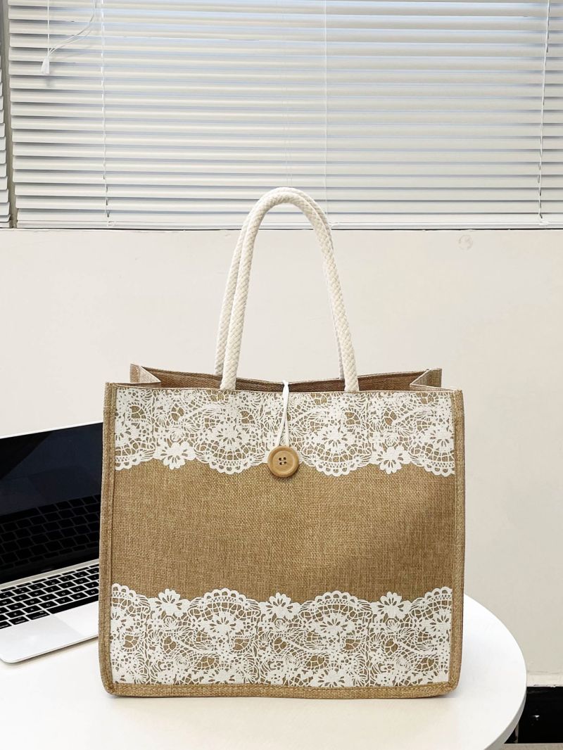 Geometric Pattern Shopper Bag