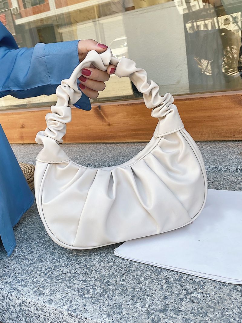 Minimalist Zipper Ruched Bag