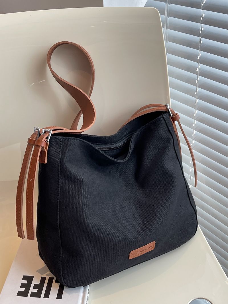 Letter Patch Decor Square Bag