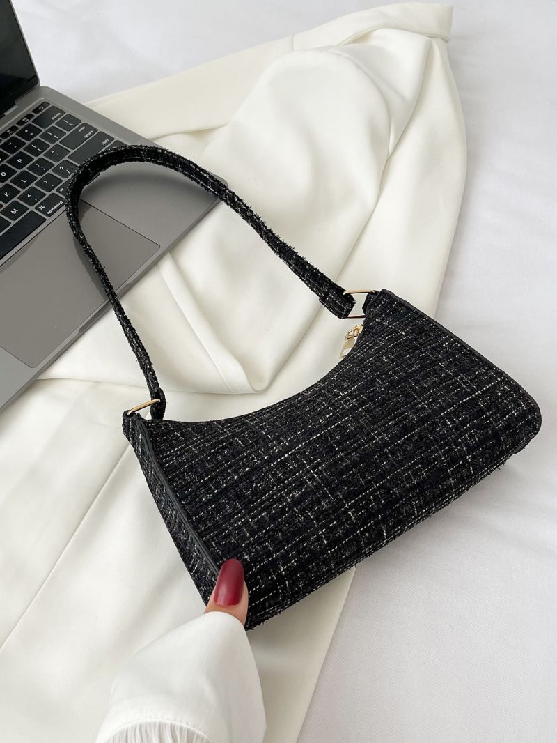 Minimalist Zipper Baguette Bag