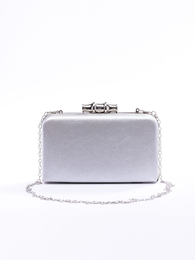 Mini Metallic Chain Decor Box Bag