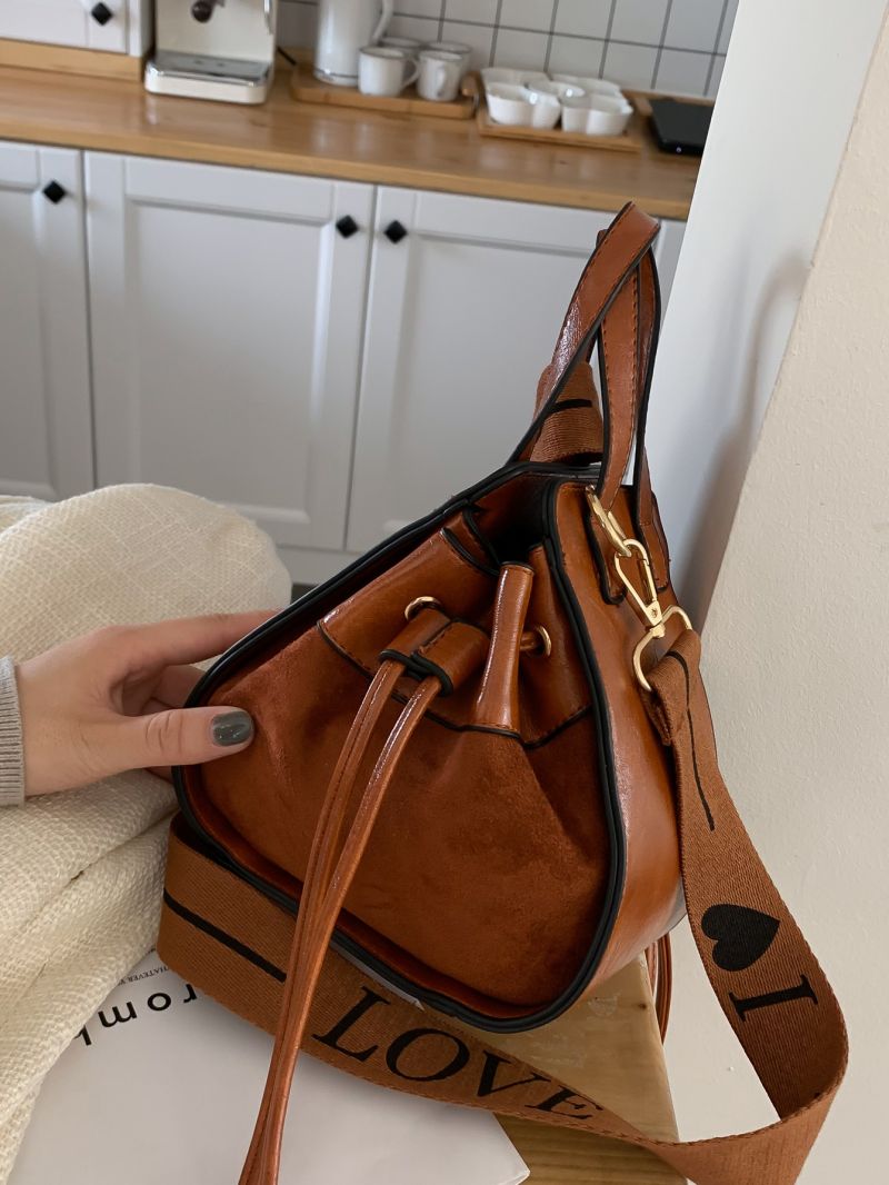 Mini Drawstring Design Bucket Bag