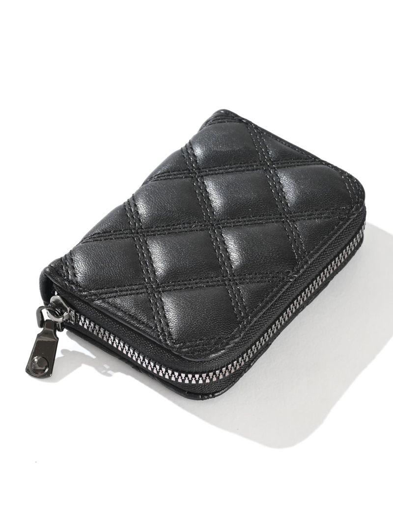 Quilted Zipper Around Card Holder