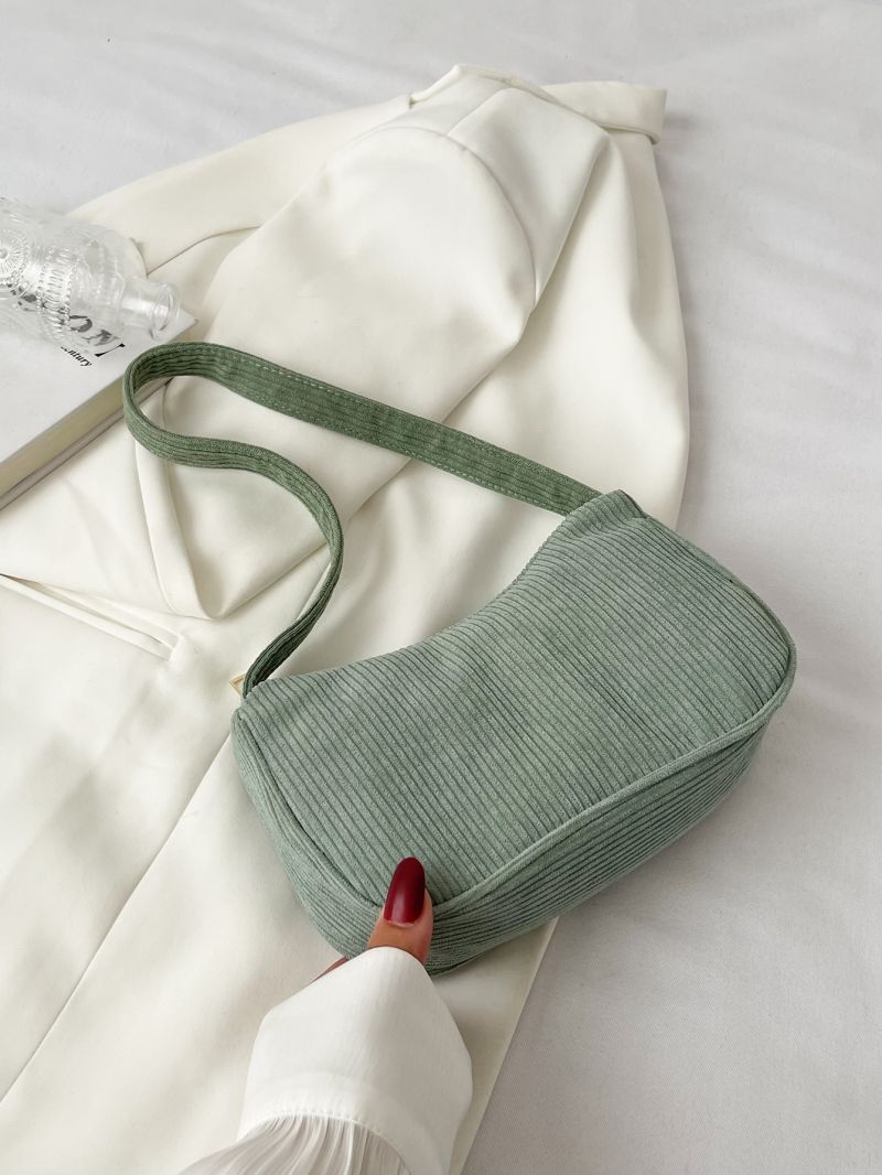 Minimalist Corduroy Baguette Bag