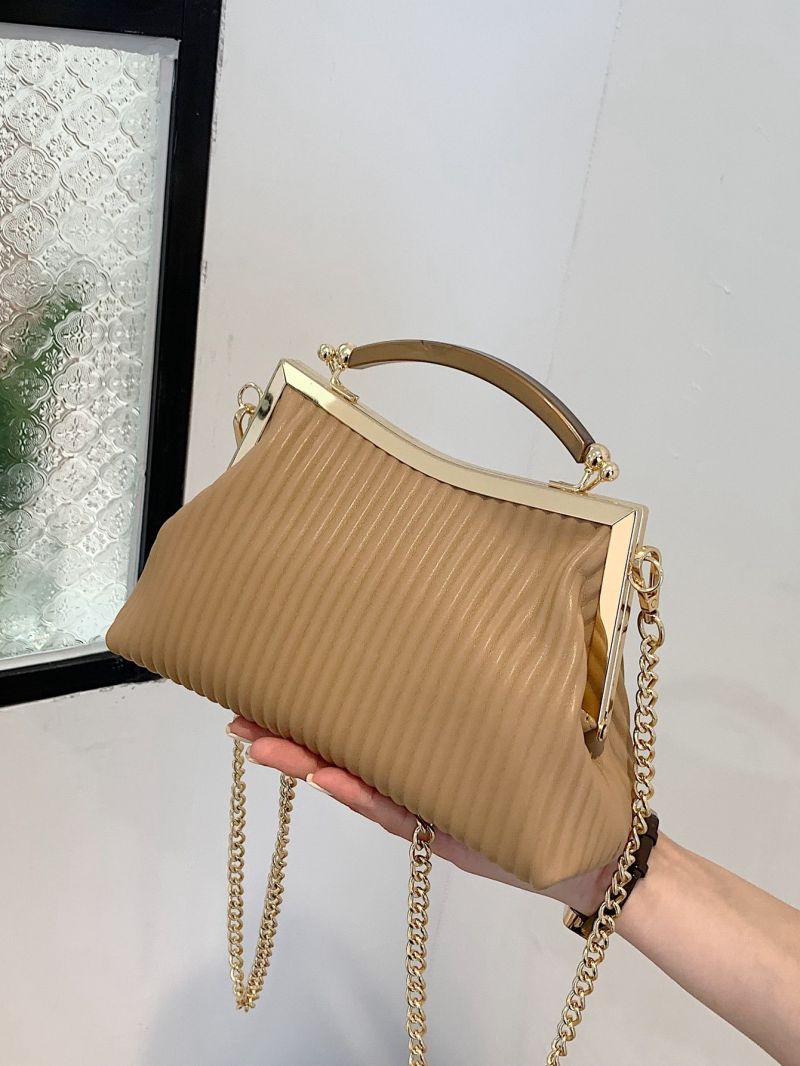 Quilted Chain Satchel Bag